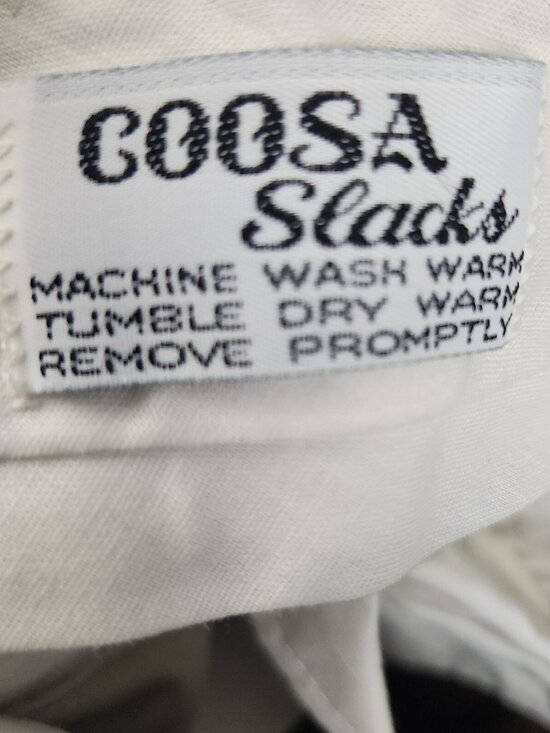 Vintage Corduroy Pants Men's 42x31 Brown Bootcut Tapered Leg COOSA 70's Slacks - Picture 7 of 7